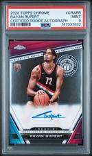 2023 Topps Chrome Certified Rookie Autographs Rayan Rupert PSA 9