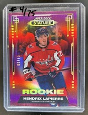 2021-22 Upper Deck Stature Hendrix Lapierre Red Rookie RC #/75 Capitals