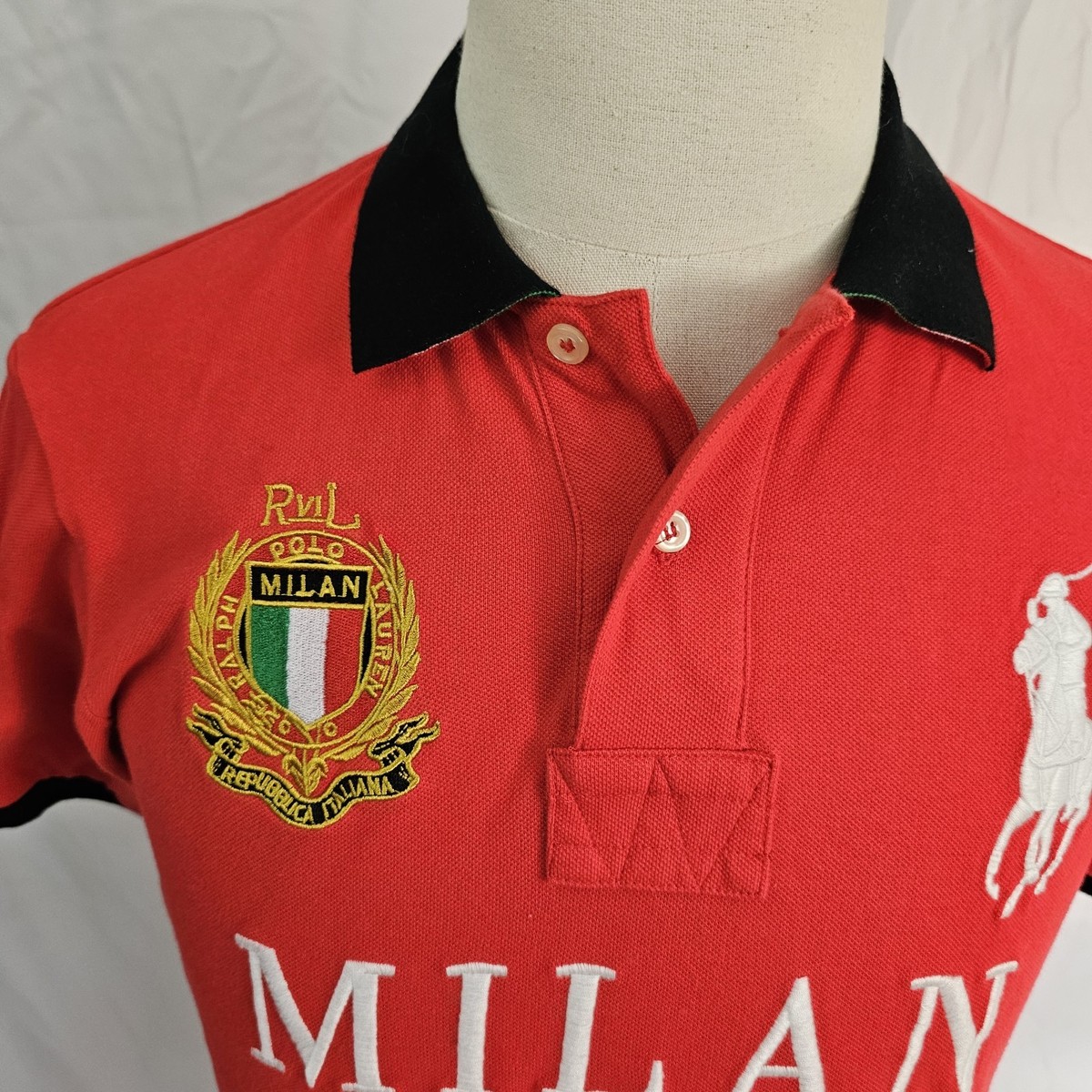Polo Ralph Lauren Mens Polo Shirt Milan Italy #5 Big Pony