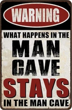 Man Cave Decor Funny Metal Garage Signs for Men Posters Mancave Sign Bar Wall Ac