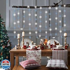 Snowflake-Snow Blue-Silver Christmas Party-Decoration Garland - 5