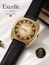 Exelle Vintage Armbandherrenuhr 17 Jewels Han...