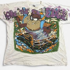 Vintage Taz Shirt Looney Tunes 1994 AOP Shirt Taz Size 2XL Single Stitch