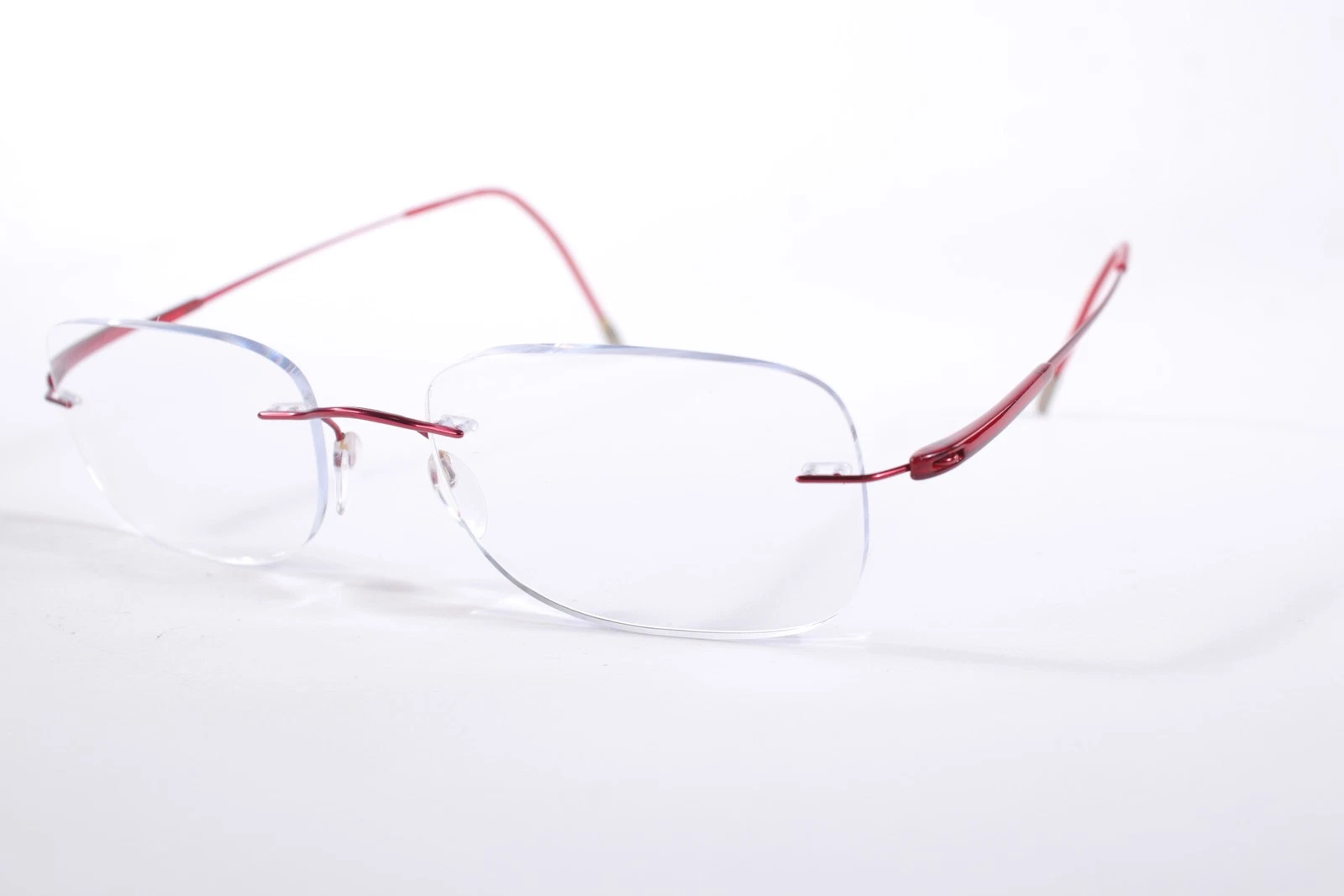 Silhouette Eyeglasses Feb 21 Women Red Rimless Titanium Eyewear Glasses Frames
