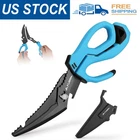 FLISSA 10" Fishing Scissors Stainless Steel  Non-Slip Grip Fishing Shears NEW