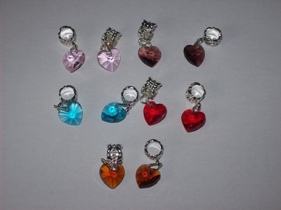 10 Dangle Beads ''Herzen''