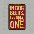 Funny Dog Beers Sign Vintage Style Metal Wall Art Humorous Pet Decor #346