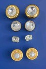 14 Crystal And Pearl-like Buttons. 7 Matched Pairs. Nice Lot!! Ice, Ice, Baby — photo 6