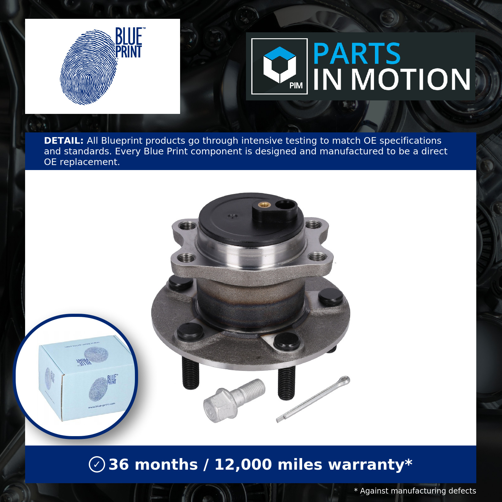 Wheel Bearing Kit fits MITSUBISHI ASX GA 1.6 Rear 2010 on 4A92 Blue Print New