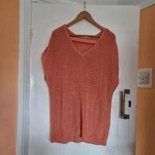 Tu Pfirsich Strick V-Ausschnitt Pullover West...