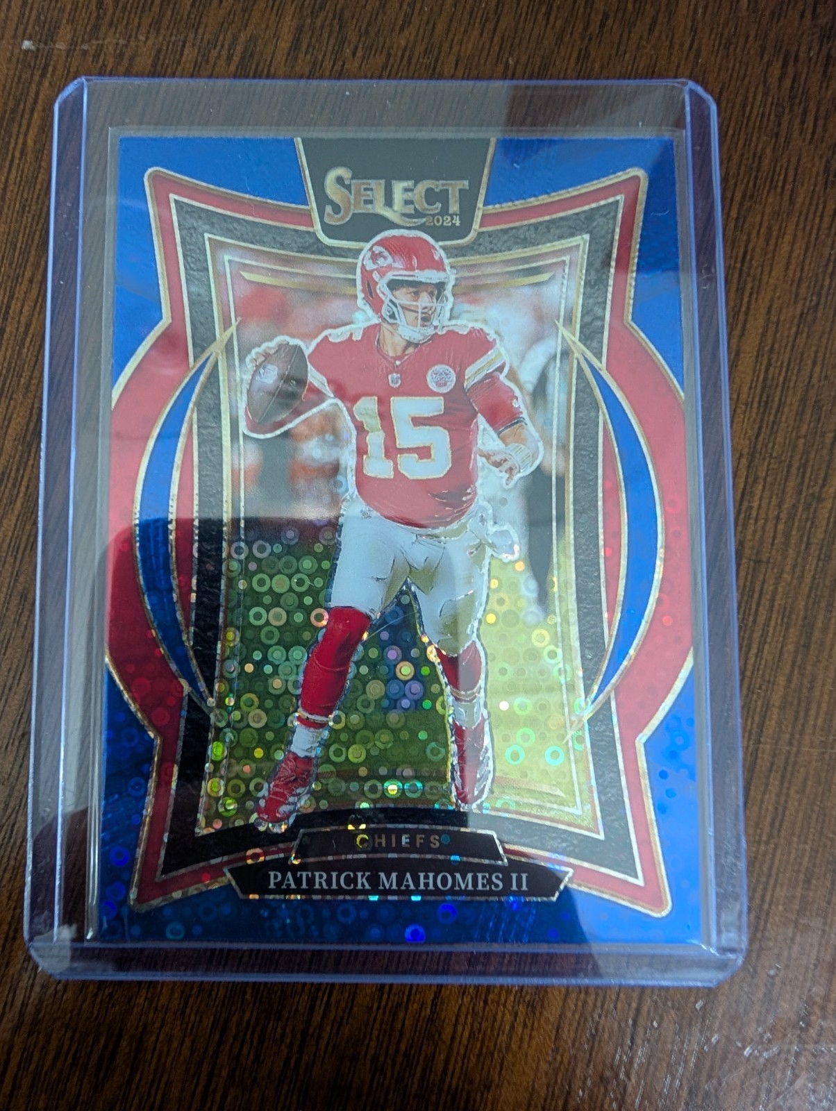 2024 Panini Select Patrick Mahomes Concourse Blue Disco Prizm /25