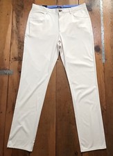 Johnnie O Natural Performance Pants Mens 35x34 Stone Golf Tech Preppy Casual