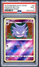 PSA 9 MINT Haunter 2019 Pokemon Sun & Moon Unbroken Bonds #69 Reverse Holo Card on eBay