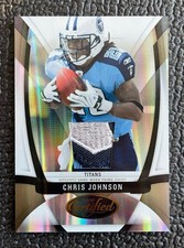 🔥CHRIS JOHNSON 2009 MIRROR GOLD GAME USED TITANS LOGO ROOKIE JERSEY PATCH /45🔥