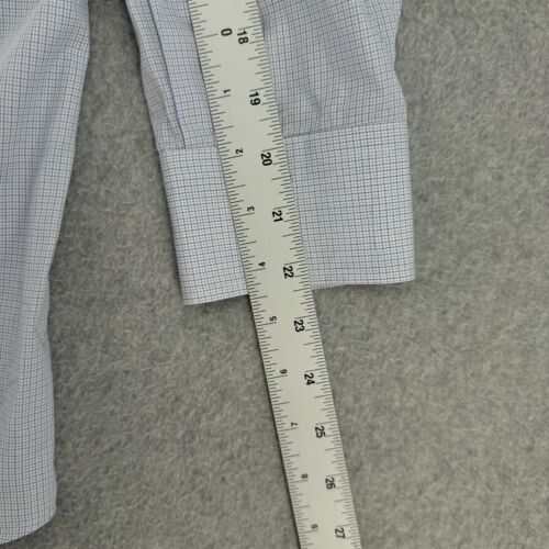Gitman Bros Hemd Herren 17,5-34 blau micro kariert klassisch Cotonificio Albini - Bild 8 von 9