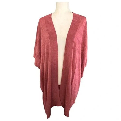 Loft Clothing Women's Pink Knit Short Sleeve Kimono Cardigan Womens M/L - Picture 3 of 9
