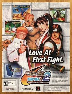 新品未開封 カプコンvsエスエヌケイ2 のポスター 新品未開封 カプコンvsエスエヌケイ2 のポスター Capcom Vs Snk