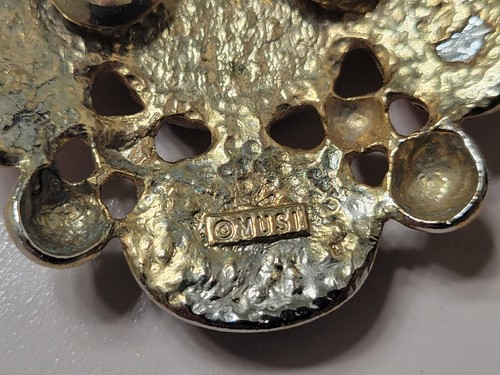 Vintage MUSI gold tone with stones shoe clips - Picture 2 of 4