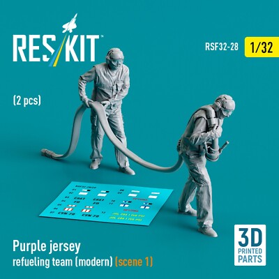 Purple jersey refueling team (modern) scene1 (2pcs) Scale 1:32 ResKit RSF32-0028