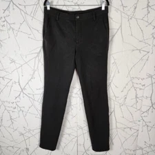 Kit & Ace Black Stretch Knit Bidwell Slim Commuter Trousers | Men's 34