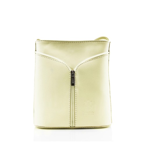 Bolso bandolera de cuero Vera Pelle para mujer frontal con cremallera en V bolso de hombro VPV11 - Imagen 4 de 26