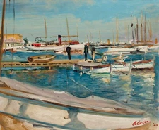 Lucien Adrion : Port of Cannes : Archival Quality Art Print