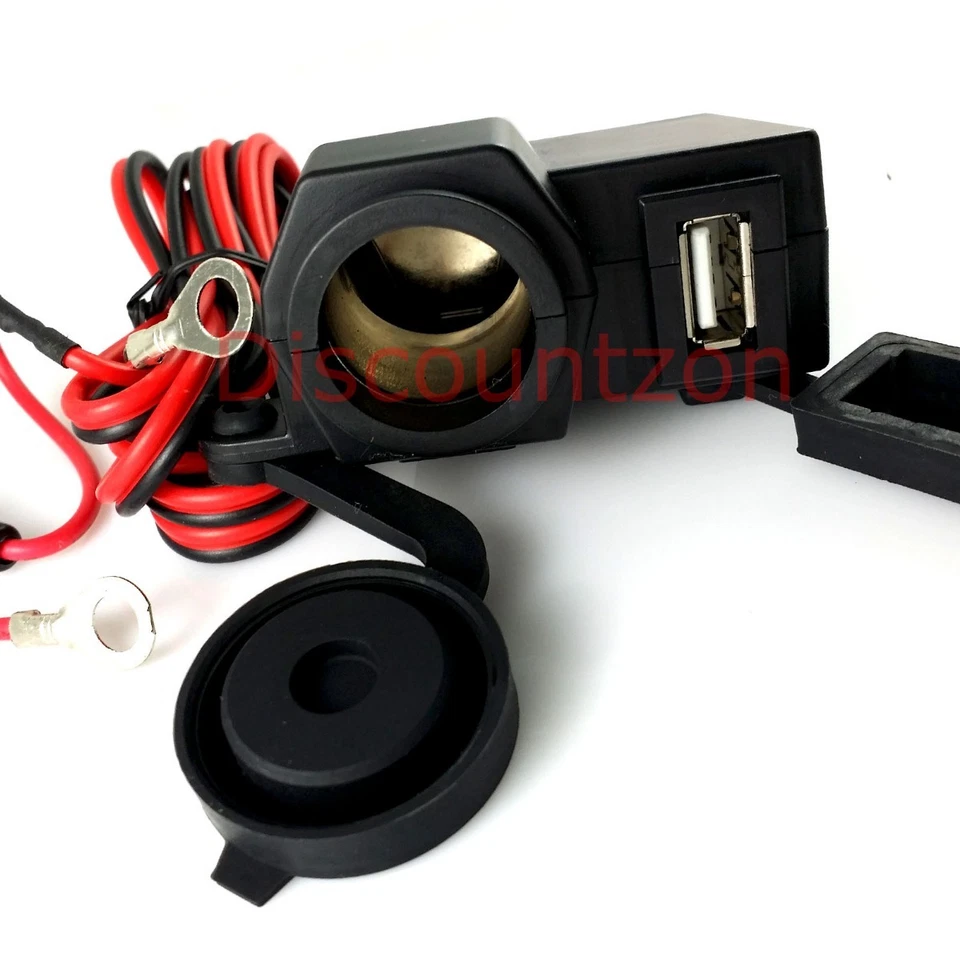 Motorcycle Waterproof USB Charger Power Socket wire for Garmin/Mio GPS/Dash cam - Image 3 of 4