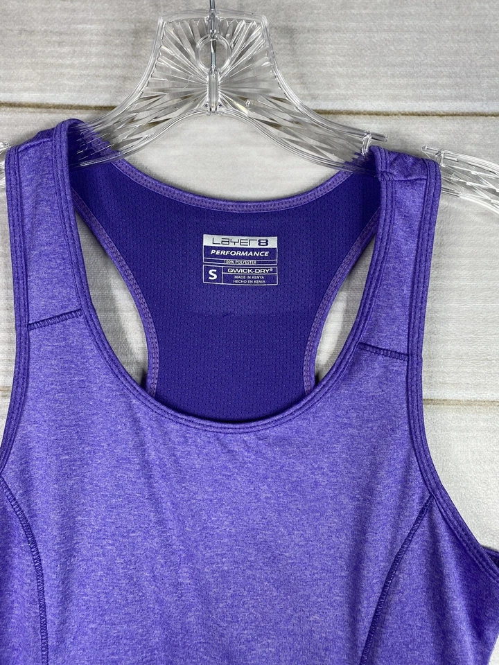 Top de capa 8 para mujer S púrpura sin mangas Qwick Dry Performance camiseta sin mangas ropa deportiva Foto 2 de 4