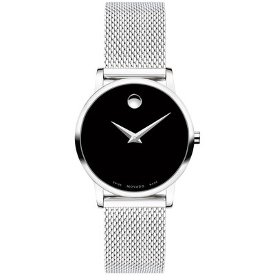 Movado Women\'s Watch 0607220 Black Dial Swiss Quartz 28mm Silver Mesh Steel Movado Women main image 3