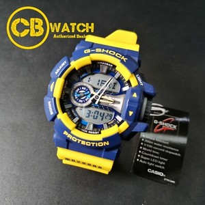Casio G-SHOCK GA-400-9B Gros Cas Bleu et Jaune Résine Montre numérique pour hommes analogique