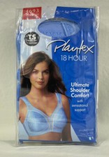 New Playtex 18 Hour Ultimate Shoulder Comfort Wirefree 4693 Zen Blue Bra 44C