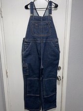 Duluth Trading Co Bib Carpenter Double Knee Jean Overalls Men  s LargeX31
