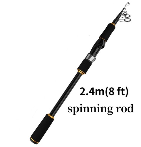 Telescopic Carbon Fiber Fishing Rods Ultralight Spinning Rod High Sensitive Fast - Afbeelding 32 van 87