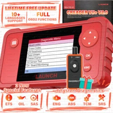 2024 LAUNCH X431 Creader VII+ OBD2 Diagnostic Scanner ABS SRS Fault Code Reader