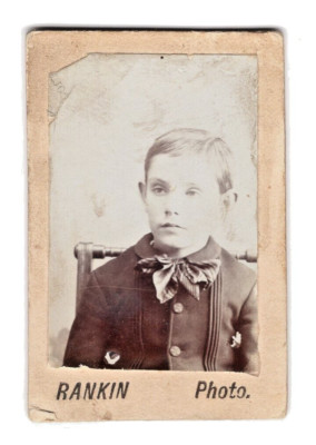 Gilded Age ''Age 11 - 1893'' Boy Small RANKIN Card 1 15/16in x 2 15/16in
