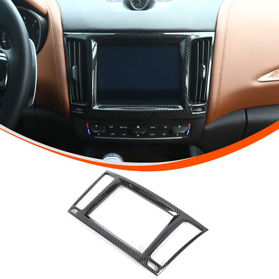 ABS Carbon Fiber Dashboard Navigation Frame Trim For Maserati Levante 2016-2023