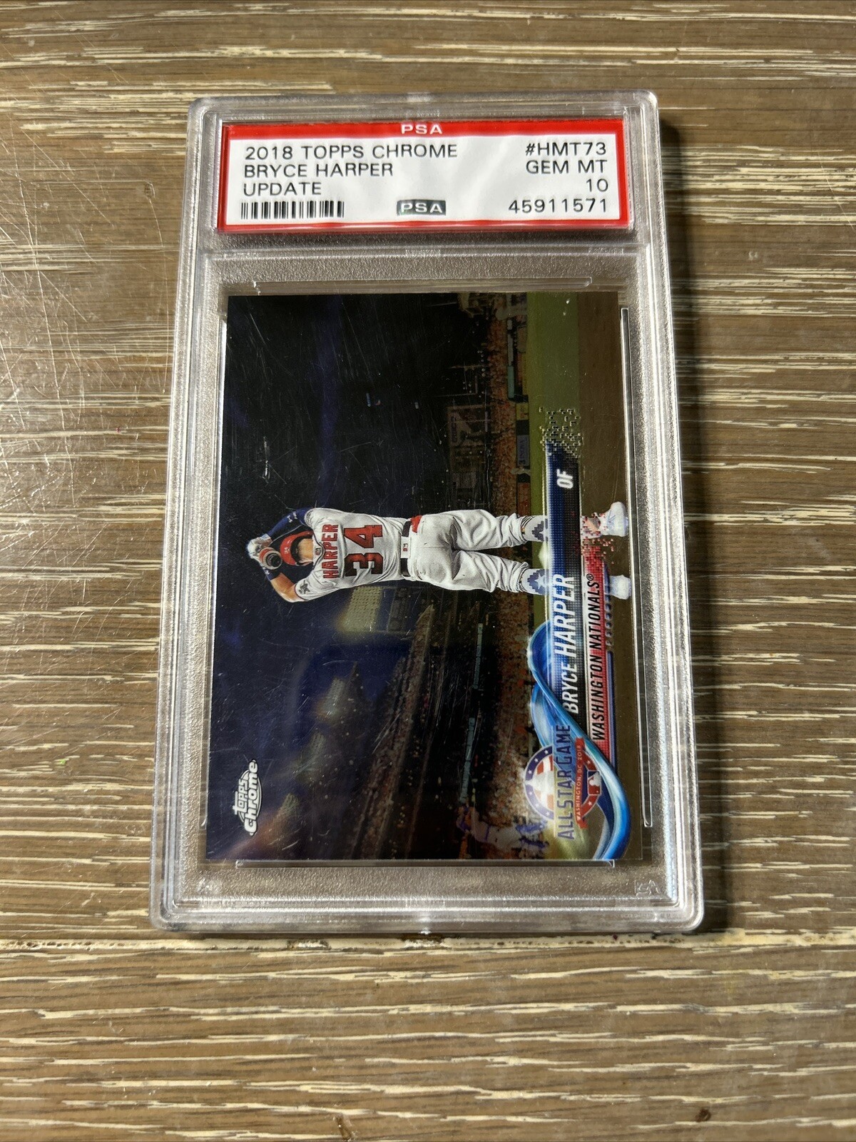 2018 Topps Chrome Update #HMT73 Bryce Harper graded PSA 10 Gem Mint