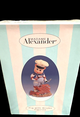 VTG Madame Alexander Pig w Bricks Figurine Collectible 2000 Original Box