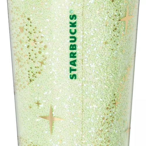 Walt Disney World Logo Starbucks Travel Tumbler Tinker Bell Green New - Picture 3 of 4