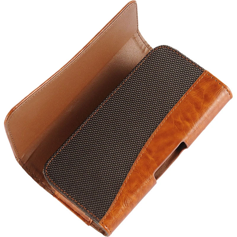 para iPhone 6 / 6S - HORIZONTAL MARRÓN Funda Cuero Soporte Clip Cinturón Funda Foto 4 de 4