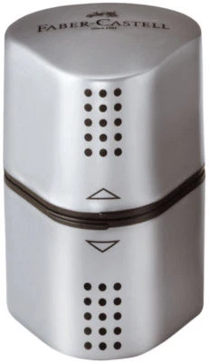 FABER CASTELL Anspitzer Grip 2001 Faber-Castell Dreifachspitzer, Farbe silber, 183800