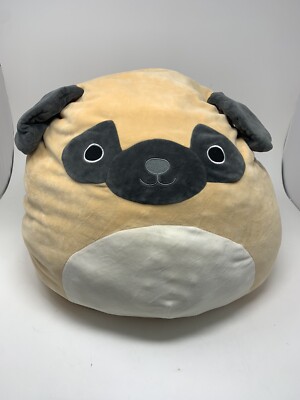X-LARGE Kellytoy Squishmallow 16'' Prince The Pug, Soft Plush Puppy Huge Read!!!