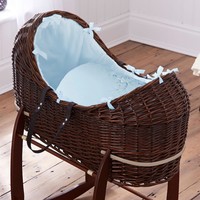 4baby Blue Shooting Star Dark Wicker Noah Pod Baby Boys Moses Basket 4baby Blue Shooting Star Dark Wicker Noah Pod Baby Boys Moses Basket