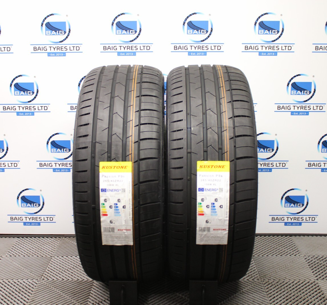 X4 265/40ZR22 265 40 22 106W XL KUSTONE PASSION P9S NEW TYRES *GREAT B/B RATED* - Image 3