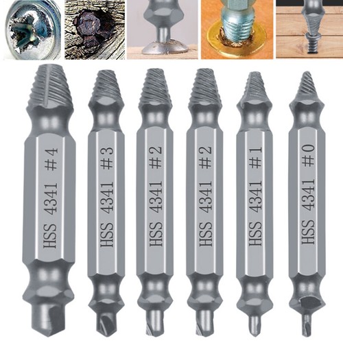 6pcs Damaged Screw Extractor Easy Out 