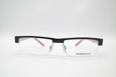 Morrisson 9020 Schwarz Weinrot Halbrand Brille Brillengestell eyeglasses Neu