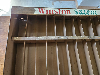vintage cigarette display rack Vintage Metal Cigarette Store Display Sales Rack Case - Winston, Salem,  Camel