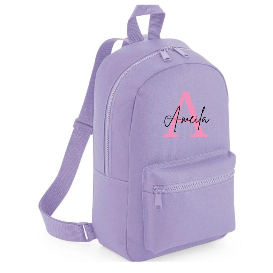 Personalised Girls Backpack Bag Mini School PE Club Nursery Any Name Rucksack - Image 2 of 4