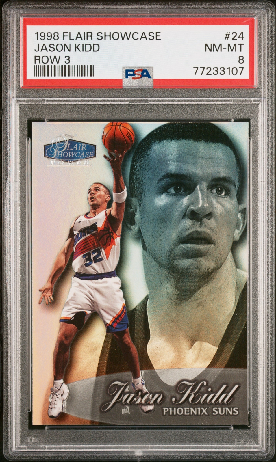 1998 FLAIR SHOWCASE ROW 3 #24 JASON KIDD PSA 8