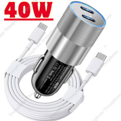 For iPhone 15 16 ProMax Plus iPad Samsung 40W USB-C Fast Charger PD Type-C Cable